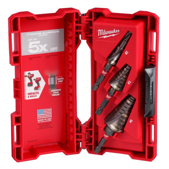 Picture of Milwaukee® Tool Shockwave Imp Duty Stepbit Mechl St #2  #3  #8 Part# - 48-89-9256