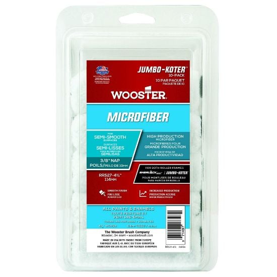 Picture of Wooster 4-1/2" Jumbo-Koter Microfiber 10Pk Mini Roller Part# - 0Rr5270044