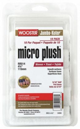 Picture of Wooster 4-1/2" Jumbo-Koter Microplush 10Pk Mini Roller Part# - 0Rr5140044