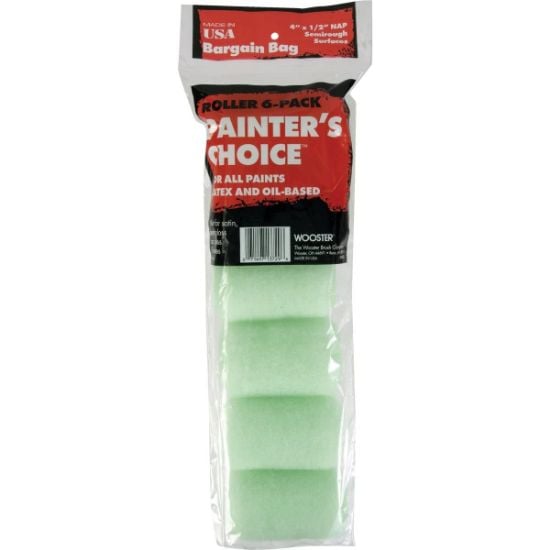 Picture of Wooster 4" Painter'S Choice 1/2"Nap 6-Pk Roller Covers Part# - 00R2710040