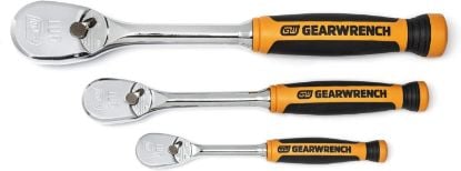 Picture of Gearwrench® 3 Pc 1/4" 3/8" & 1/2" 90T Cushion Grip Ratch Set Part# - 81207T