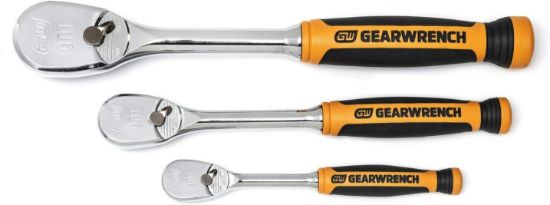 Picture of Gearwrench® 3 Pc 1/4" 3/8" & 1/2" 90T Cushion Grip Ratch Set Part# - 81207T