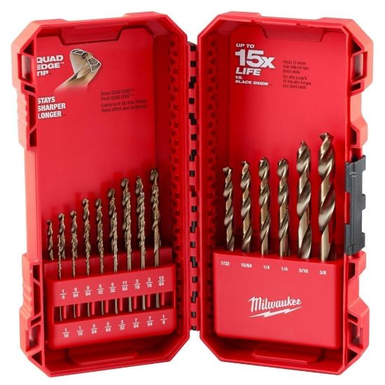 Picture of Milwaukee® Tool 23 Piece Red Helix Cobalt Drill Bit Set Part# - 48-89-2338