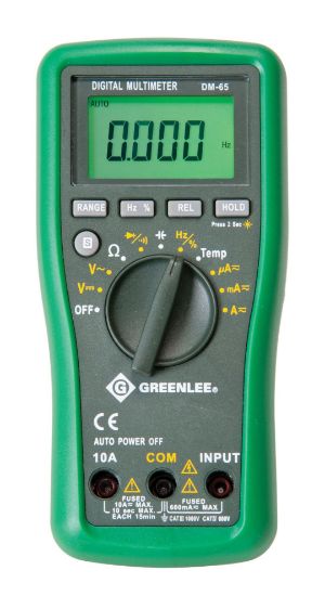 Picture of Greenlee® Dmm 1000V Ac/Dc 10A Captemp Part# - Dm-65