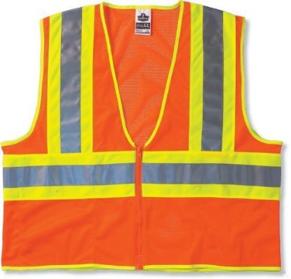 Picture of Ergodyne Glowear 8229Z Econ Cls 2Two-Tone Vest L/Xl Orng Part# - 21305