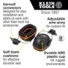 Picture of Klein Tools Hard Hat Earmuffs  Fullbrim Style Part# - 60502