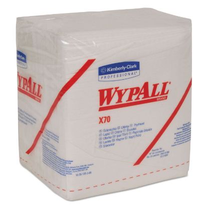 Picture of Kimberly-Clark Professional Wypall X70 Workhorse Rags 1/4 Fold White 76/Pkg Part# - 41200