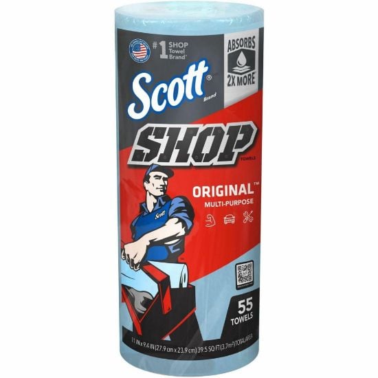 Picture of Scott® Scott Shop Towel Rolls Blue (30/1) Part# - 75130