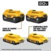 Picture of Dewalt® 20V Max Lithium Ion Battery 4-Pack Part# - Dcb324-4