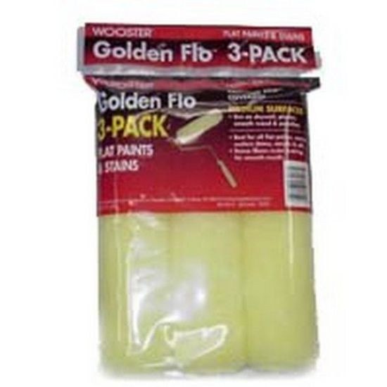 Picture of Wooster 9" Golden Flo 3/8" Nap 3-Pk Roller Covers Part# - 0Rr7260090