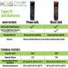 Picture of Kbs Power Solutions Prime Aaa Alkaline Battery Part# - Ka1100-480