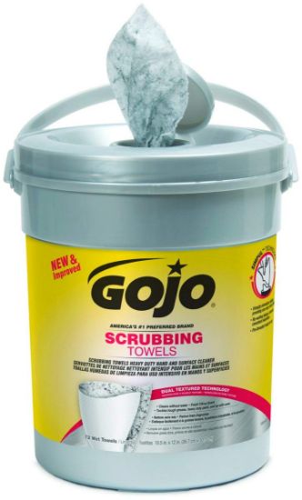 Picture of Gojo® Gojo Scrubbing Wipes 72Count Canister Part# - 6396-06