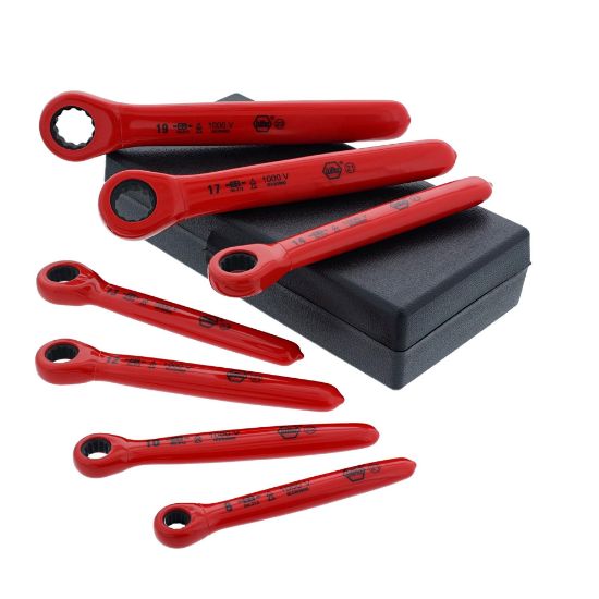 Picture of Wiha Tools 7 Pc Insulated Ratchet Wrench St - Metric Part# - 21290