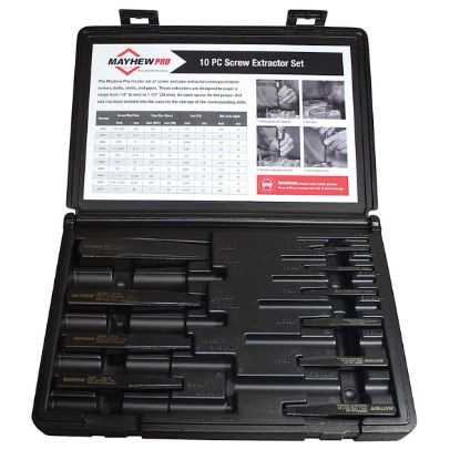 Picture of Mayhew™ Tools 10 Piece Screw Extractorset W/ Case Part# - 37345