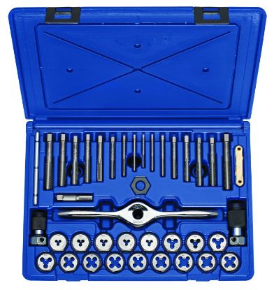 Picture of Irwin® 40-Pc Machine Screw & Metric Plug Tap & Die Set Part# - 1835092