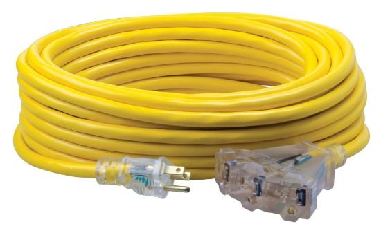 Picture of Southwire 50' Tri-Source Yellow Low Temp Ext Cord 12 Part# - 4188Sw8802