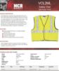 Picture of Mcr Safety Safety Vest- Class 2- Valass 2 Economy Vest Mesh Part# - Vcl2Mlx3