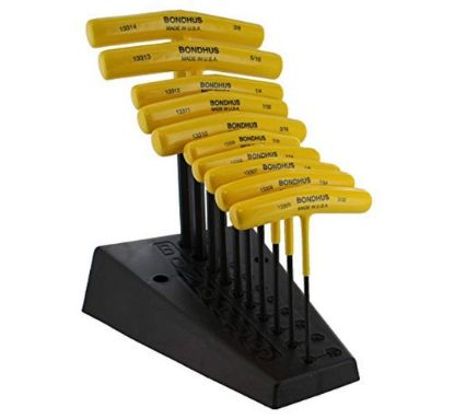 Picture of Bondhus® 10-Pc T-Handle Hex Key Set 3/32-3/8" W Part# - 13390