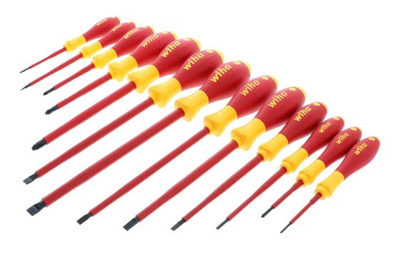 Picture of Wiha Tools Insulated Cushion Grip Slotted Screwdriver 13 Pi Part# - 32094