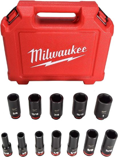 Picture of Milwaukee® Tool 12Pc Shockwave Imp Duty3/8" Dr Sae Deep 6Pt Skt Part# - 49-66-7006