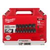 Picture of Milwaukee® Tool 14Pc Shockwave Imp Duty1/2" Dr Metstd 6Pt Skt Part# - 49-66-7013