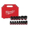 Picture of Milwaukee® Tool 14Pc Shockwave Imp Duty1/2" Dr Metstd 6Pt Skt Part# - 49-66-7013