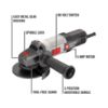 Picture of Porter Cable 6.0-Amp 4.5-In Small Angle Grinder Part# - Pceg011