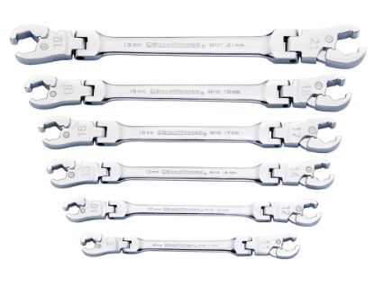 Picture of Gearwrench® 6Pc Met Ratcheting Flexflare Nut Wrench Set Part# - 89101D