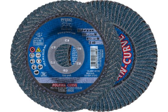 Picture of Pferd 6" X 7/8" A.H. Polifan Flap Disc -  40 Grit  Lar Part# - 67347