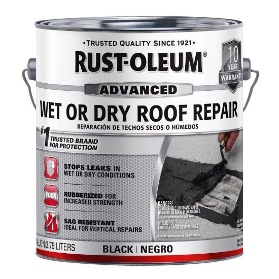 Picture of Rust-Oleum® Roofing Wet Roof Repair Roofingcement  Black  0.9 Gal Part# - 347427