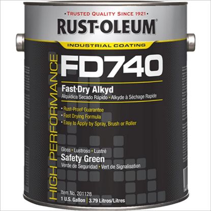 Picture of Rust-Oleum® Fd740 Fast Dry Alkyd  Gloss Safety Green  1 Gal Part# - 201128