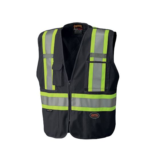 Picture of Pioneer 6937Au Black Zip Vest Break Part# - V1021170U-2Xl