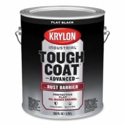 Picture of Krylon Industrial Tough Coat Adv W/Rust Barrier  Flat Black  1 Gal Part# - K00781008