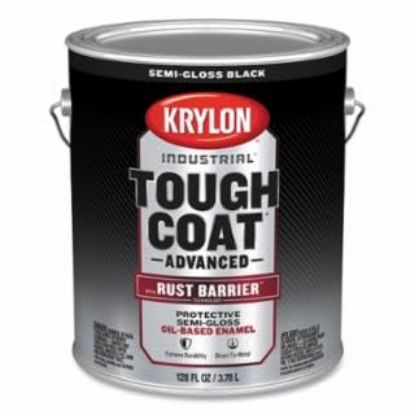 Picture of Krylon Industrial Tough Coat Adv W/Rust Barr Semi-Gloss Black 1Gal Part# - K00771008