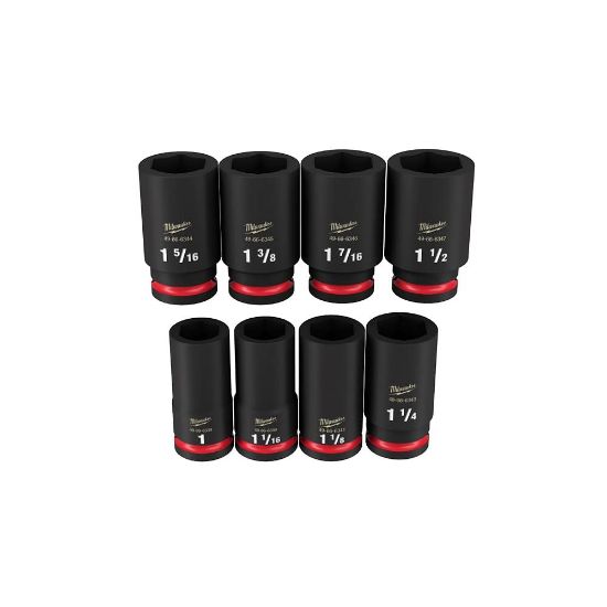 Picture of Milwaukee® Tool 8Pc Shockwave Imp Duty 3/4" Dr Sae Deep 6Pt Skt Part# - 49-66-7018