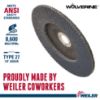 Picture of Weiler® 7" Wolv Flap Disc  Flat 40Z  7/8" Arbor Hole Part# - 31414