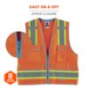 Picture of Ergodyne Glowear 8254Hdz Class 2Hd Surveyors Vest Orange Part# - 21457