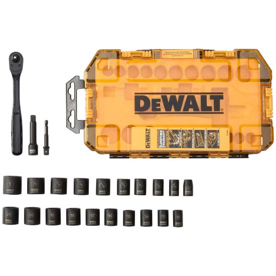 Picture of Dewalt® Tough Box 23Pc 3/8 Dr Impact Socket Set Part# - Dwmt74738