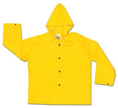 Picture of Mcr Safety Wizard .28Mm Pvc/Nylon Flame Jacket W/Att Hd Yw Part# - 300Jhm