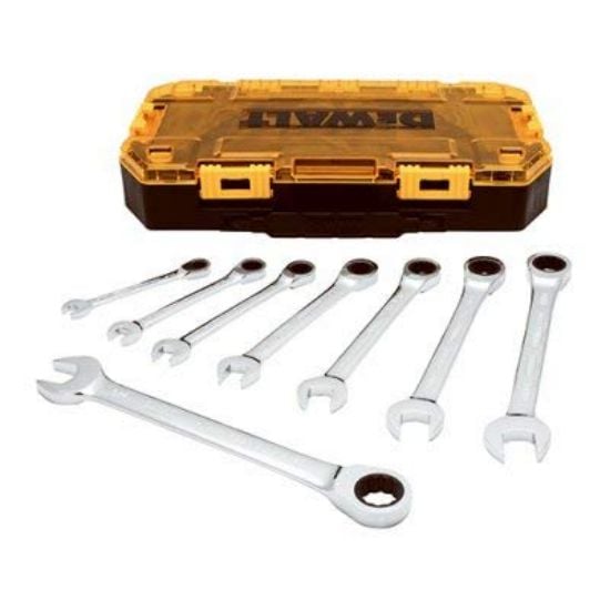 Picture of Dewalt® Gh Box 8Pc Sae Rat. Combo. Wrench Set Part# - Dwmt74733