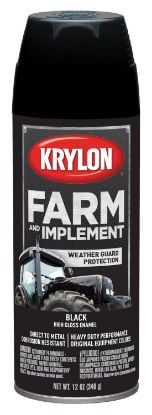 Picture of Krylon® Industrial Farm/Imp Aer Paint 12 Oznet Wt. Gloss Blk Part# - K01931007