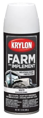 Picture of Krylon® Industrial Farm/Imp Aer Paint 12 Oznet Wt. - Gloss Wh Part# - K01937007