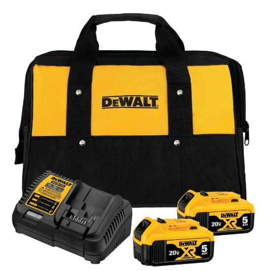 Picture of Dewalt® 20V Max 5.0Ah Starter Kit W/2 Batteries Part# - Dcb205-2Ck