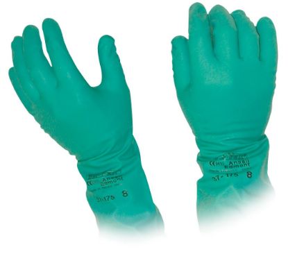 Picture of Honeywell North® Nitri-Guard Nitrile Gloves Green 15 Mil Part# - La132G/9