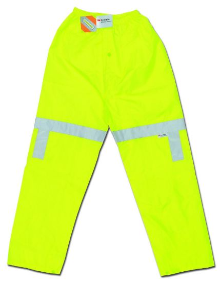 Picture of Mcr Safety Lum .16Mm Pu/Poly Elastwaist Pant Cls Iii Lime Part# - 500Rpwm