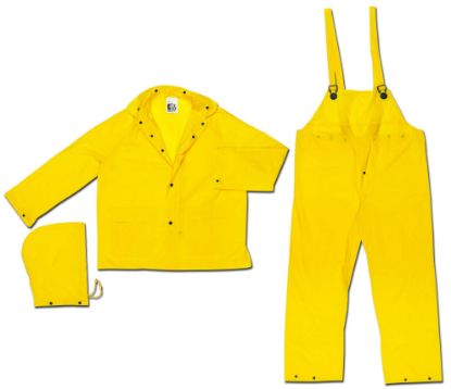 Picture of Mcr Safety Squall- .20Mm Single Plypvc- Suit- 3 Pc- Yellow Part# - O703M