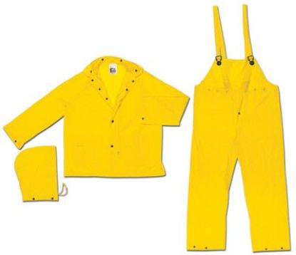 Picture of Mcr Safety Squall- .20Mm Single Plypvc- Suit- 3 Pc- Yellow Part# - O703X2