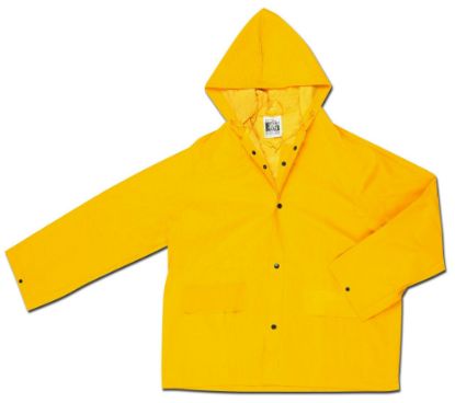 Picture of Mcr Safety Classic .35Mm Pvc/Poly Jacket W/Att Hood- Yellow Part# - 200Jhxl