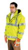 Picture of Mcr Safety Lum- Insulated Poly- Bomber Jacket- Fluor Lime Part# - Bmrcl3Lx2