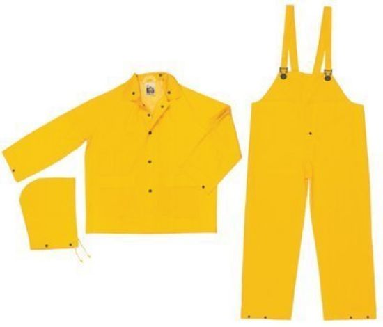 Picture of Mcr Safety Classic- .35Mm- Pvc/Polyester- Suit- 3 Pc Yellow Part# - 2003S